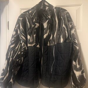 UGG Black and White Furry Jacket